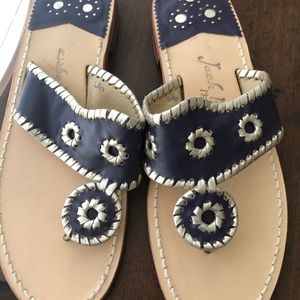 Jack Rogers classic purple sandals